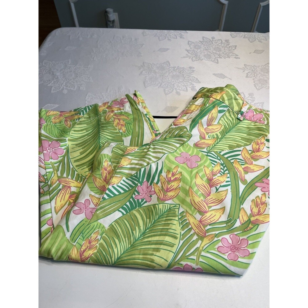 Lilly Pulitzer Tropical Floral Capris - Green, Pink, Yellow